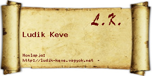 Ludik Keve névjegykártya